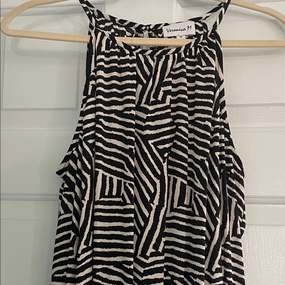 Veronica M Zebra Print Sleeveless dress